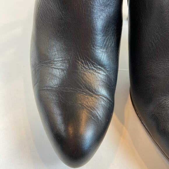 L.K. Bennet London Black Leather Platform Bootie Size 40 / US Size 10 - Picture 6 of 15